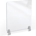 Mooreco MooreCo Clear Acrylic 24"H x 23"W Edge Clamp Acrylic Panel 4mm Thick 45258